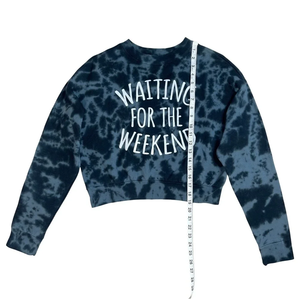 Tie Dye Cropped Sweatshirt Women's XS Athleisure Boho Y2K Indie